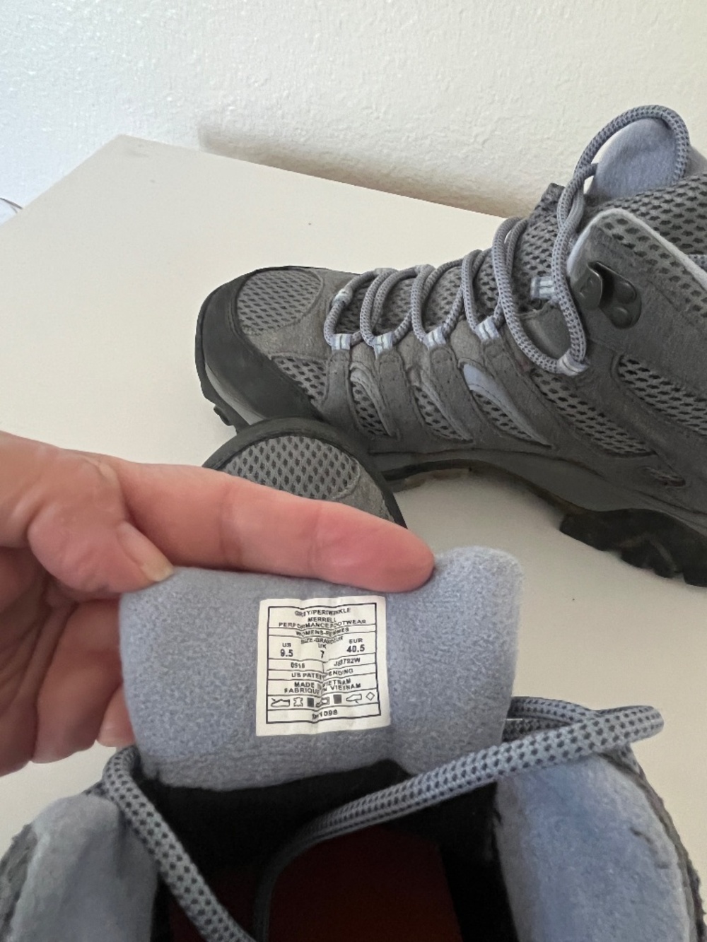Merrell Women's Moab Mid Gore-tex Grey/periwinkle Mid Waterproof - Picture 2 of 7